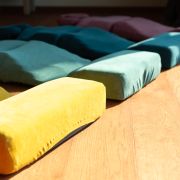 Body cushion 4 delige cover set – chakra kleuren in badstof stretch